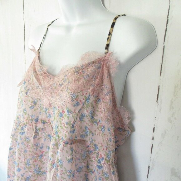 Umgee Tank Top Floral Lace Cottagecore Peasant Cami - Picture 4 of 8